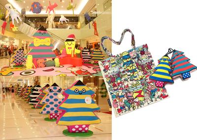 海港城 kidX 幻變成色彩繽紛的外星世界，滿布溫暖的冷織圣誕樹，更推出圣誕期間限定紀(jì)念品，為“香港血癌基金”籌款。